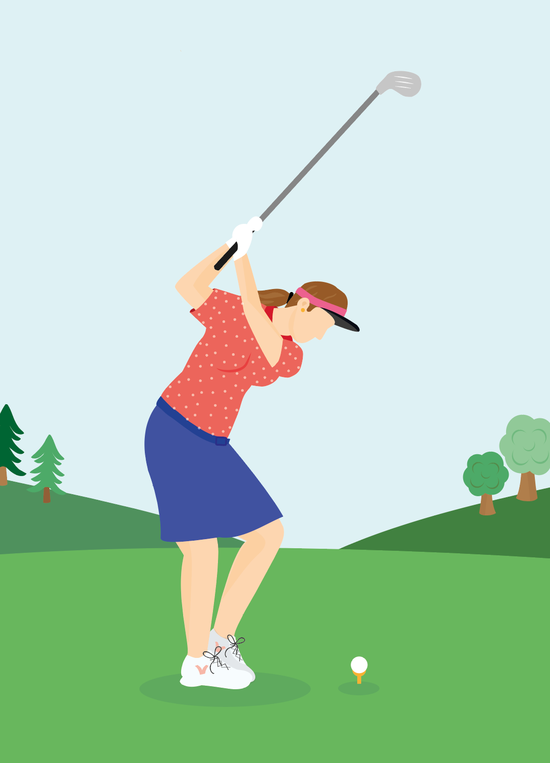 Female Golfer Card